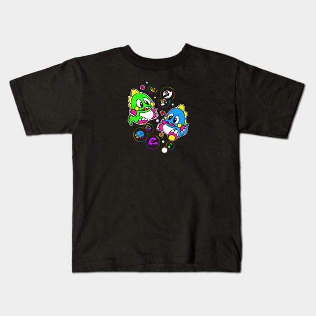 Bubble Games Kids T-Shirt by Shoryotombo